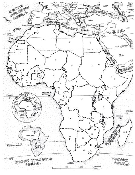 Afrique carte | Afrique   Coloriages difficiles pour ...