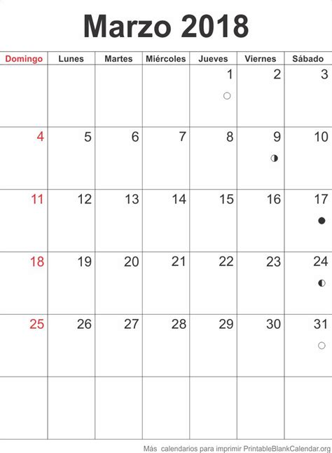 agenda marzo 2018   Calendarios Para Imprimir