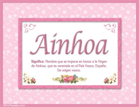 Ainhoa, nombre, significado y origen de nombres ...