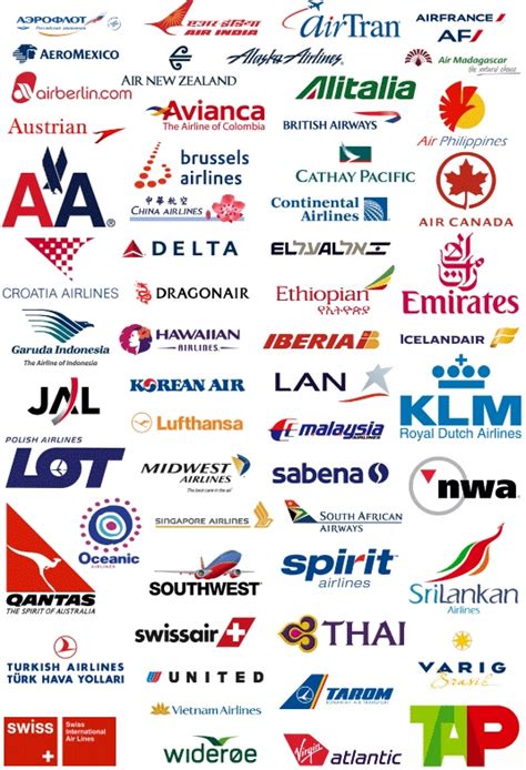 Airline logos. Not all of them of course, but still a ...