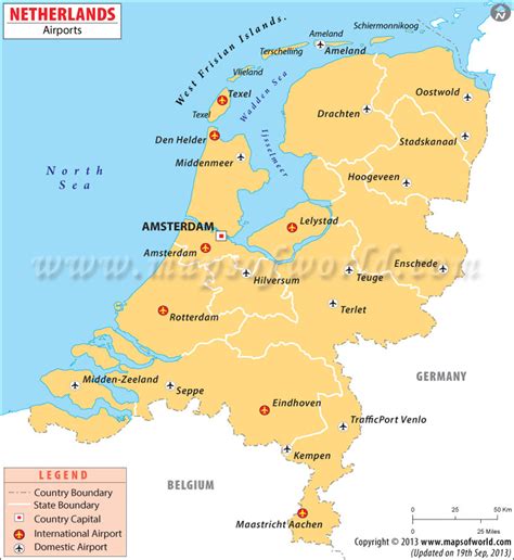 Airports in Netherlands, Netherlands Airports Map