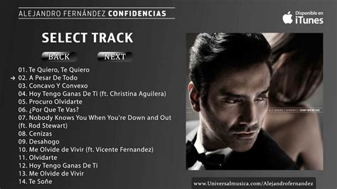 Alejandro Fernandez   Confidencias Album Preview   YouTube