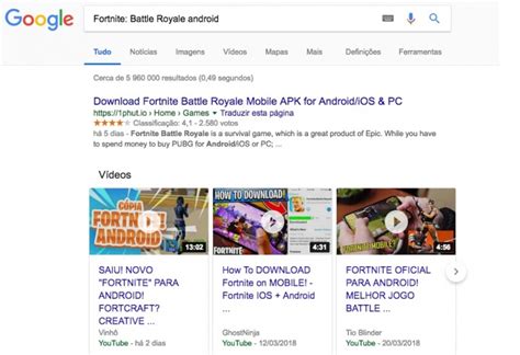 Alerta Android: Não instale o jogo Fortnite: Battle Royale