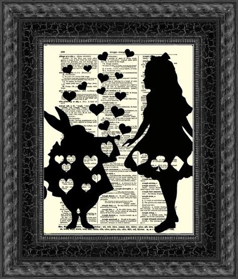 Alice in Wonderland Art Print, Alicia y el conejo blanco ...