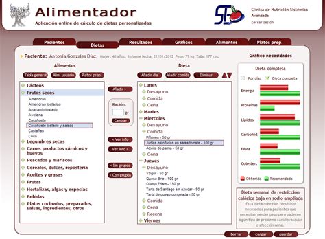 Alimentador   Aplicación online de cálculo nutricional
