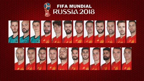 Alineación de España en el Mundial 2018: lista y dorsales ...