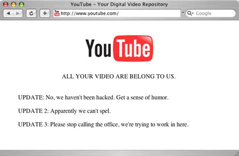 ALL YOUR VIDEO ARE BELONG TO US.