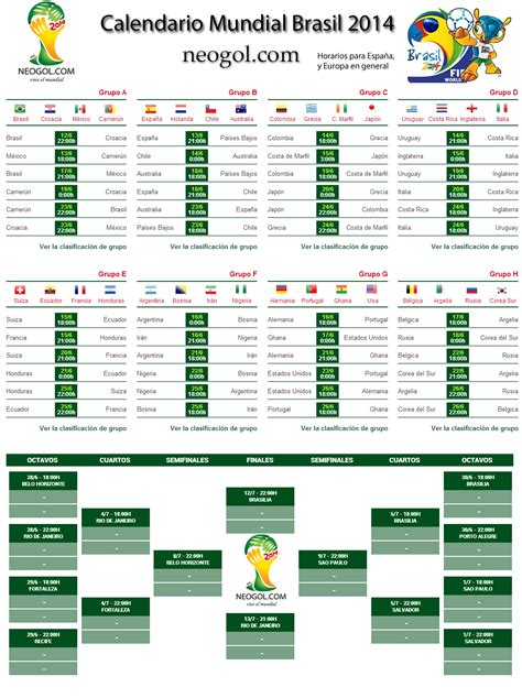 Almanaque del Mundial Brasil 2014: Todo el Calendario ...