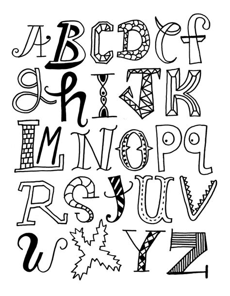Alphabet Letters Coloring Pages | Realistic Coloring Pages