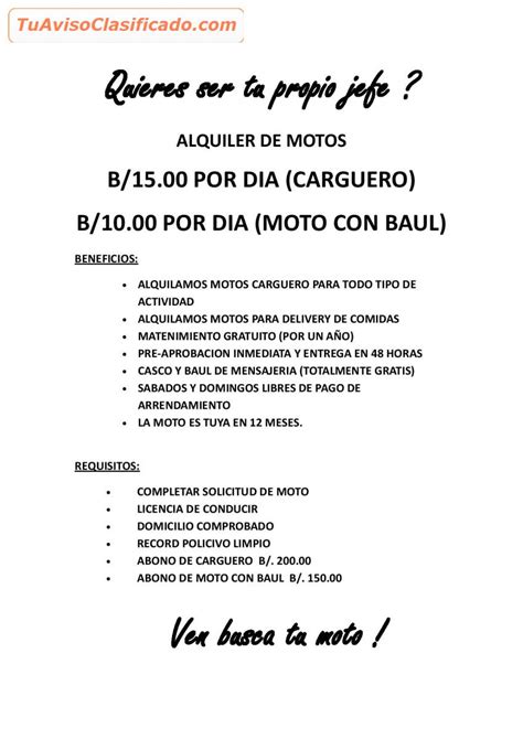 ALQUILER DE MOTOS PANAMA   Autos, Camionetas y Motos ...