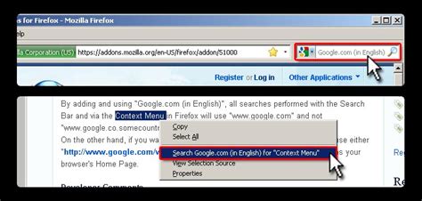 always .com Google.com in English – Add ons for Firefox