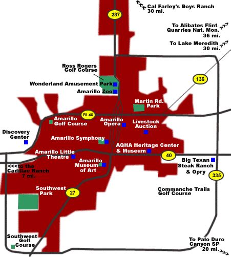 Amarillo Outside Guide Image Map