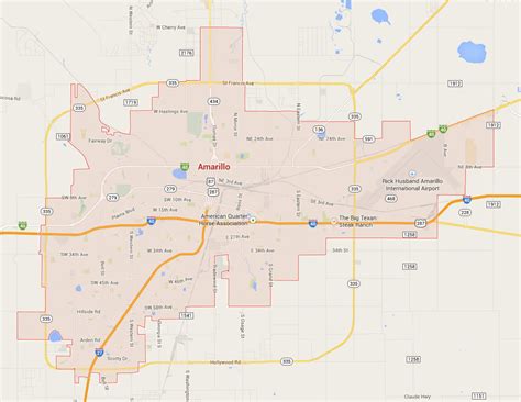 Amarillo, Texas Map