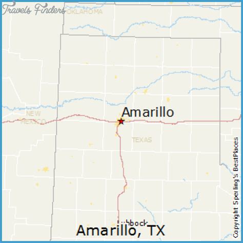 Amarillo Texas Map | TravelsFinders.Com