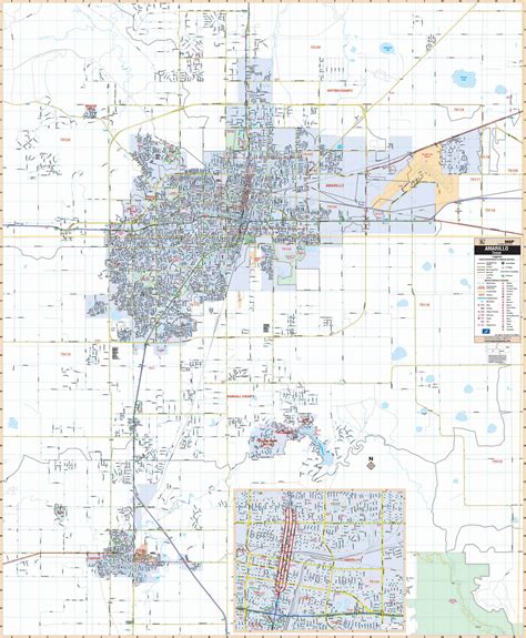 Amarillo, TX Wall Map – KAPPA MAP GROUP