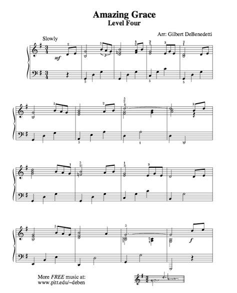 Amazing Grace | Free Beginner and Easy Piano Sheet Music ...