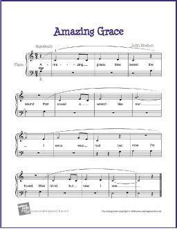 Amazing Grace | Free Beginner Piano Sheet Music