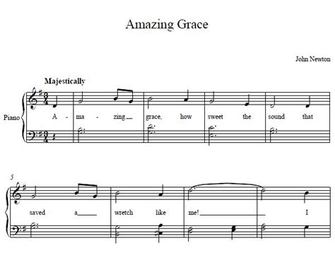 Amazing Grace Free Clarinet Sheet Music Notes Pictures