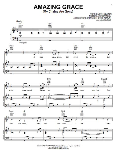 Amazing Grace  My Chains Are Gone  | Sheet Music Direct