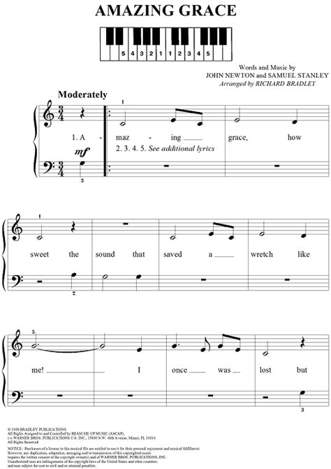 Amazing Grace Sheet Music   Music for Piano and More ...