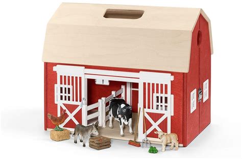 Amazon.com: Schleich Portable Barn with Accessories: Toys ...