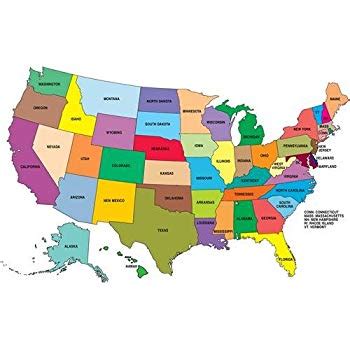 Amazon.com: UNITED STATES MAP GLOSSY POSTER PICTURE PHOTO ...