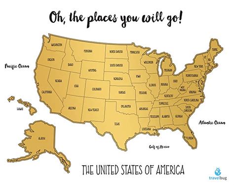 Amazon.com: Watercolor United States of America Scratch ...
