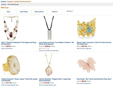 Amazon Deal of the Day: Designer Jewelry Clearance Event ...