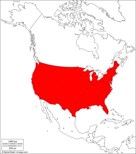 America Del Norte Estados Mapa