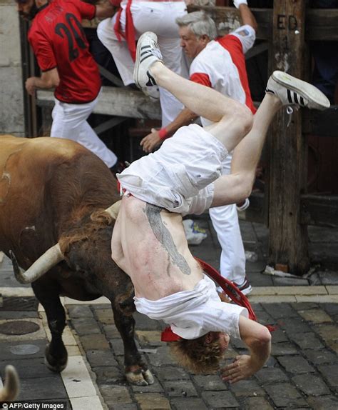 American man gored by rampaging bull on the first day of ...