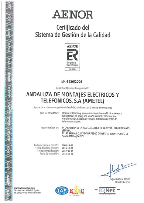 AMETEL   Andaluza de Montajes Eléctricos y Telefónicos S.A.