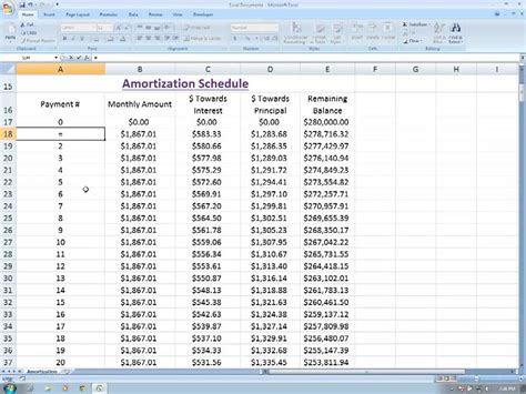 Amortization Table In Excel. Mortgage Loan Amortization ...