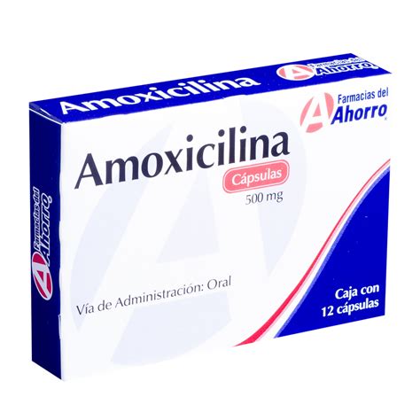 Amoxicilina 500 Mg. Oral 12 Capsulas