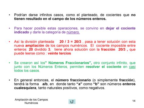 Ampliación de los campos numéricos  Presentación ...