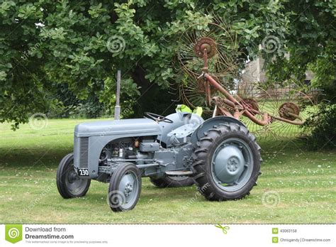 An Old Vintage Little Grey Fergie Ferguson Tractor Farm ...