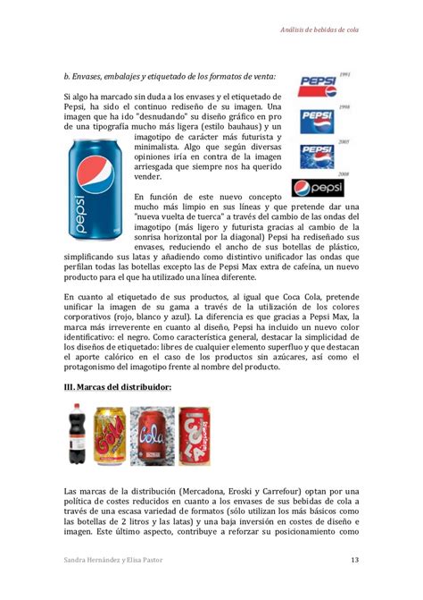 Análisis bebidas de cola asignatura: marketing