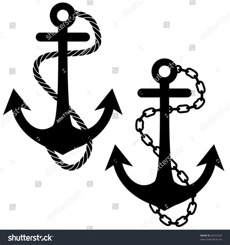 Anchor Chain Rope Stock Vector 35372524   Shutterstock