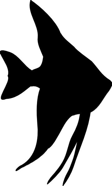 Angelfish Silhouette Clip Art at Clker.com vector clip ...