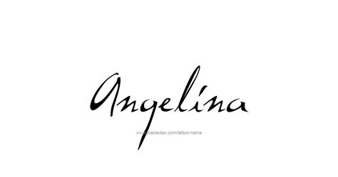 Angelina Name Tattoo Designs