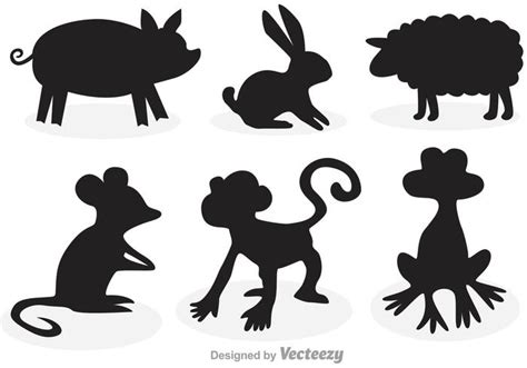 Animales siluetas de dibujos animados   Descargue Gráficos ...