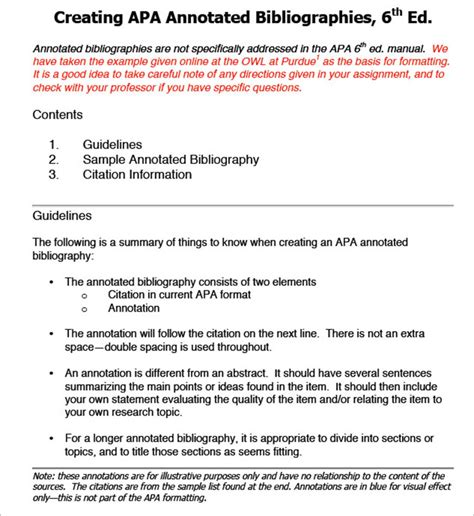 Annotated Bibliography Templates Free PDF, Excel Formats