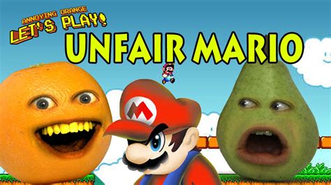 Annoying Orange and Pear Play   Unfair Mario  RAGEQUIT ...