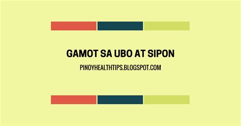 Ano ang Gamot sa Ubo at Sipon? | Pinoy Health Tips