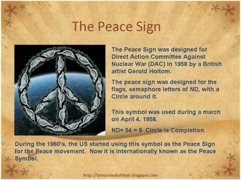 Anointed with Oil : The Peace Sign: The Meaning Yesterdays ...