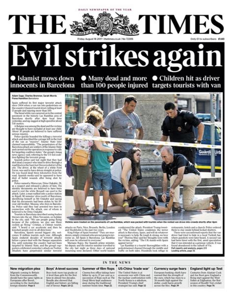 Anorak | Barcelona terror: the front pages