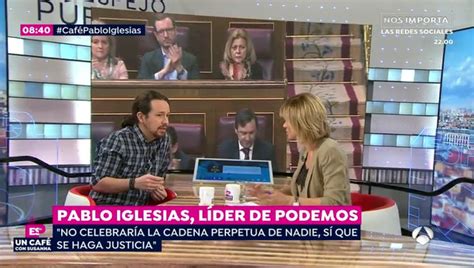 ANTENA 3 TV | Iglesias, sobre la prisión permanente ...