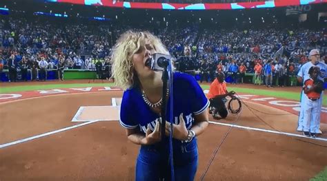 Anthem singer giggles during O Canada at MLB All Star Game ...