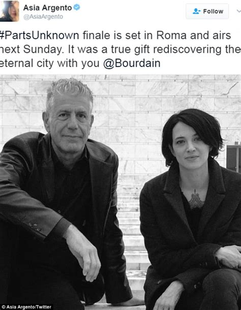 Anthony Bourdain kisses Asia Argento | Daily Mail Online