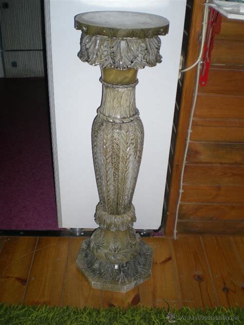 antigua y preciosa columna en marmol o marmolin   Comprar ...