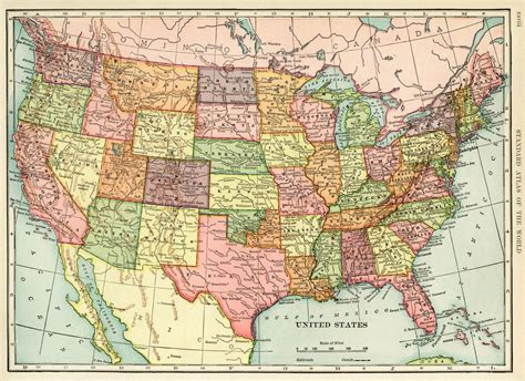 Antique Map of United States ~ Free Image | Old Design ...